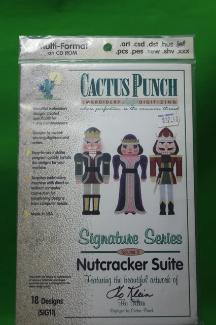 MÁQUINA PERFORADORA DE CACTUS BORDADO CD SIG-11Nutcraker Suite Navidad