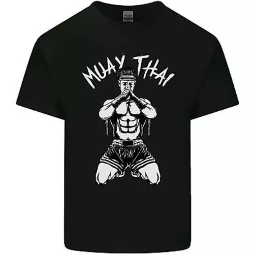 Muay Thai Fighter Mixed Martial Arts MMA Mens Cotton T-Shirt Tee Top