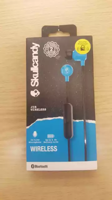 SKULLCANDY Bluetooth Wireless Jib In-Ear Earbuds with Mic - Blue