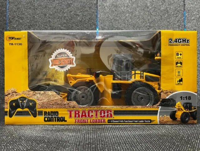 Top Race TR113G 6 Channel Remote Control Full Functional Front Loader Tractor