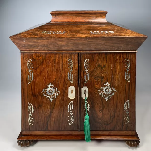 Antique Box - William IV Rosewood Table Top Cabinet