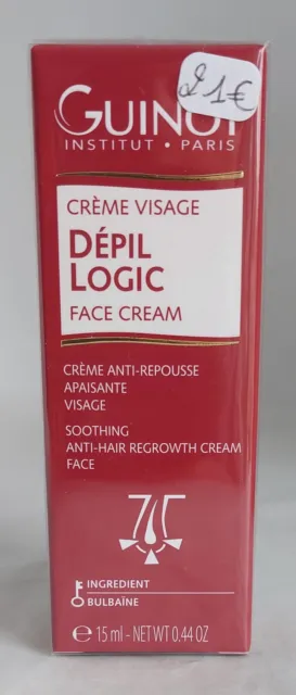 GUINOT Dépil Logic Visage - Crème Anti-repousse Apaisante - 15 ml