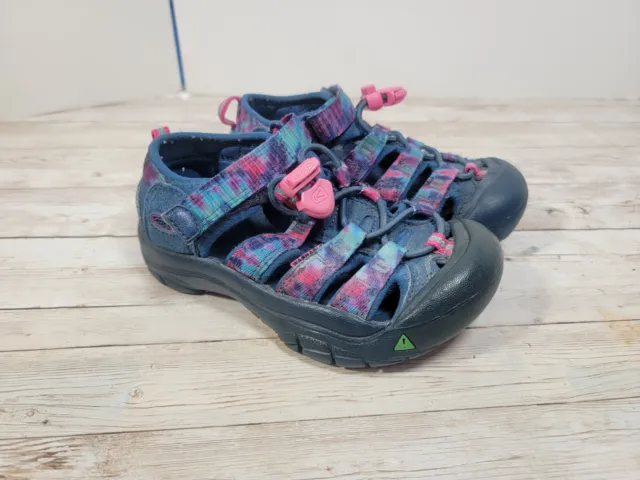 KEEN Newport H2 Sandal Shoes 1017311 Navy Tie Dye Youth Size 11/12 Toddler Girls