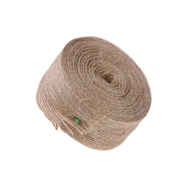 Jute-Gurtband 5,1cm X 9,1m - Natürliche Jute Mit Roter Linie Für Möbelreparatur