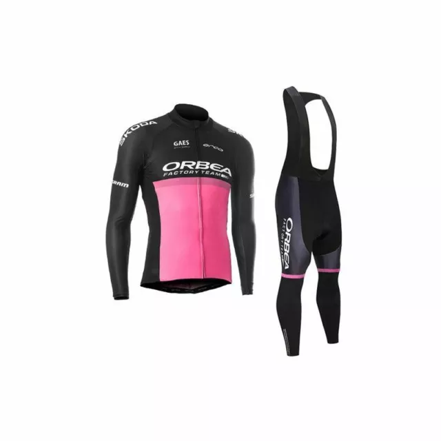 Ropa ciclismo invierno termica O-rbea Rosa 2020 Thermal Winter Cycling Set