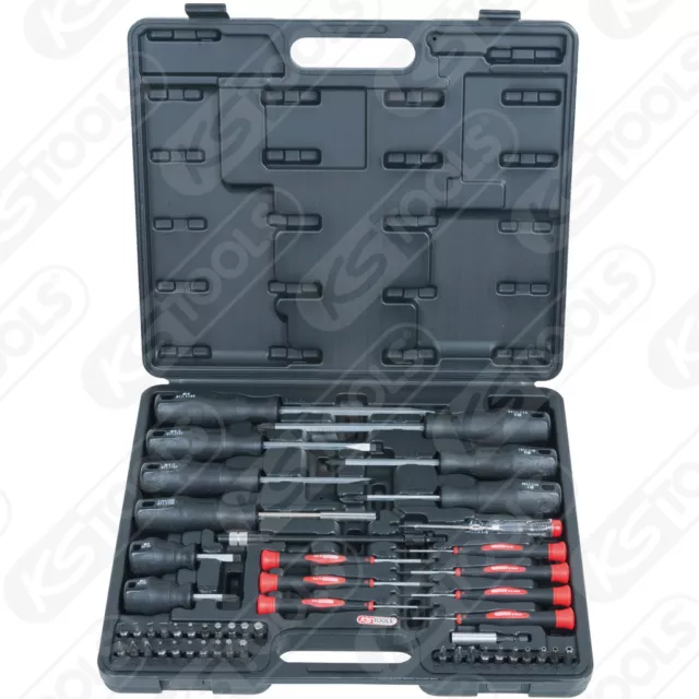 KS Tools Ergotorque Destornillador- Y Juego, 50-tlg. Torx Bits Adaptador