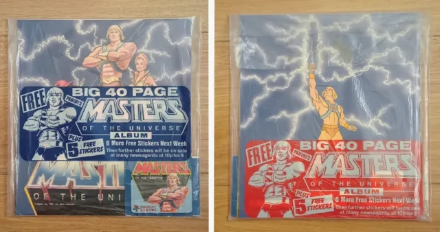 Masters Of The Universe Free Gift Empty Sticker Album Blue Variant Polybag Rare