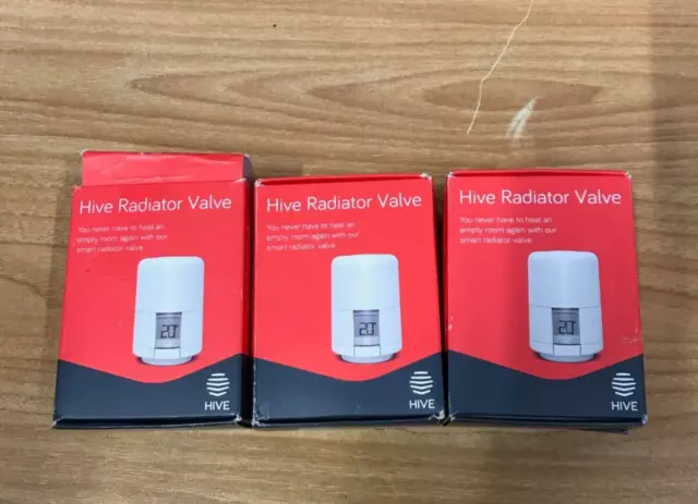 Hive Smart Heating Thermostatic Radiator Valve (TRV) x3