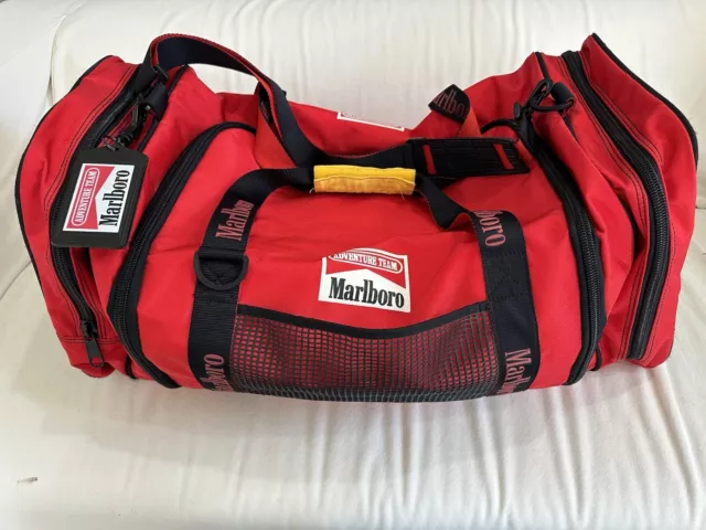 Vintage Marlboro Duffle Bag gym Luggage Adventure Team Large Heavy Duty 29 x 12