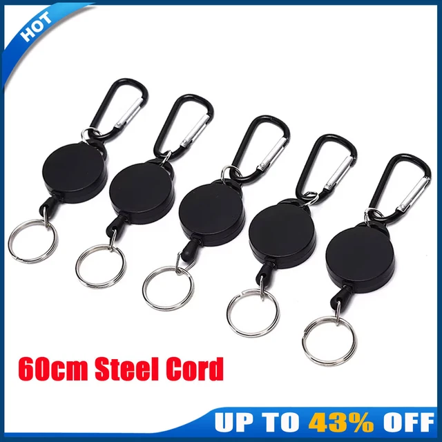 Badge Holder Moschettone Portachiavi Retrattile Con Moschettone E Clip - 30 Pezzi Per Badge, Carte D'Identità, Chiavi Portachiavi Lavoro - Foto 5