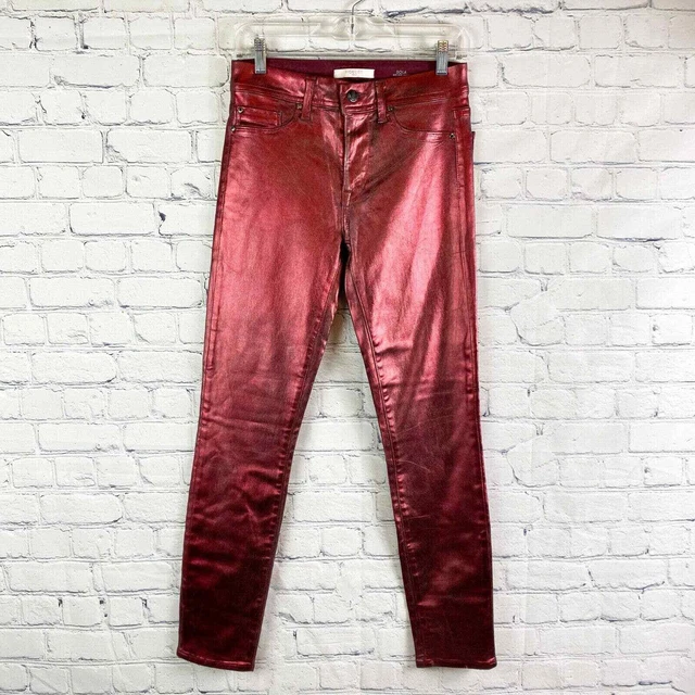 Fidelity NWT Women's Foil-Sangeria Sola Mid Rise Ankle Jeans Size 28