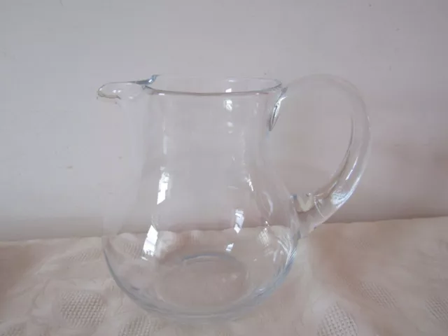 Vintage retro Studio Art Glass Pitcher Cocktail Jug Water etc 17cm tallest