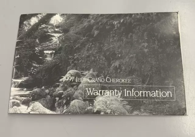 1997 Jeep Grand Cherokee Warranty Information Book