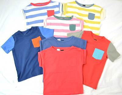 Mini Boden girls boys cotton t-shirt tee top summer striped age 5-6 new