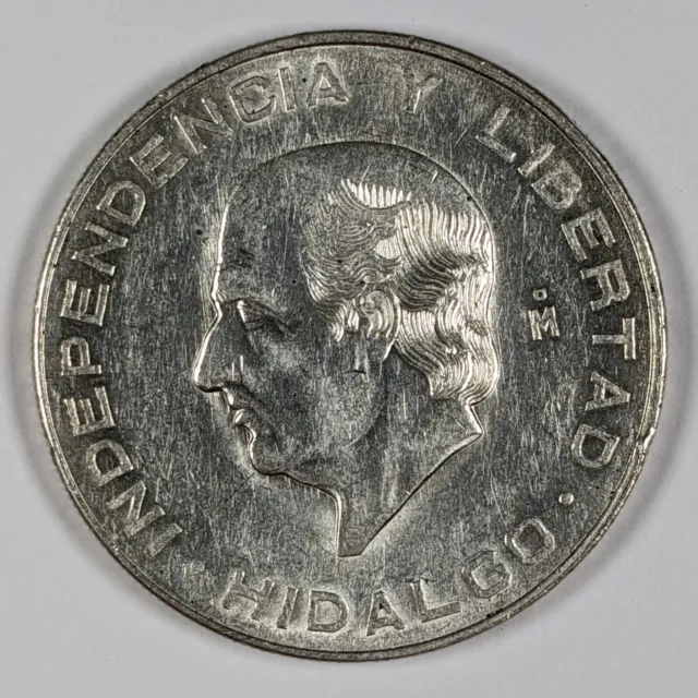 1956 Mexico 5 Pesos .720 Fine Silver .4178 Ounce