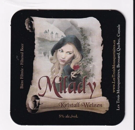 Milady Quebec Canada Beer Coaster Mat