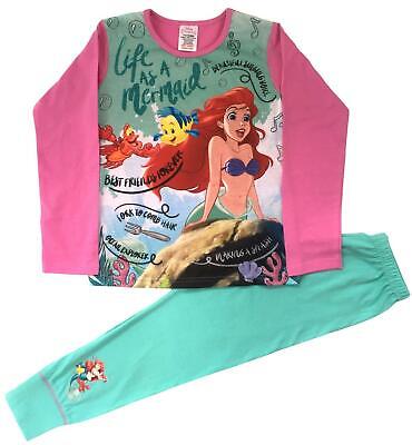 Disney Little Mermaid Pyjamas Pjs Girls - Sizes - 4-10 Years