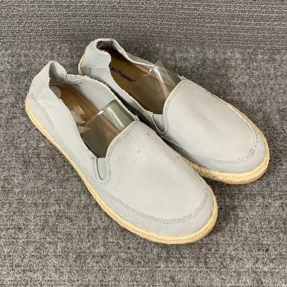 HUSH PUPPIES CASSIE Kelli Loafers Womens Size 9 M Gray Canvas Slip on ...