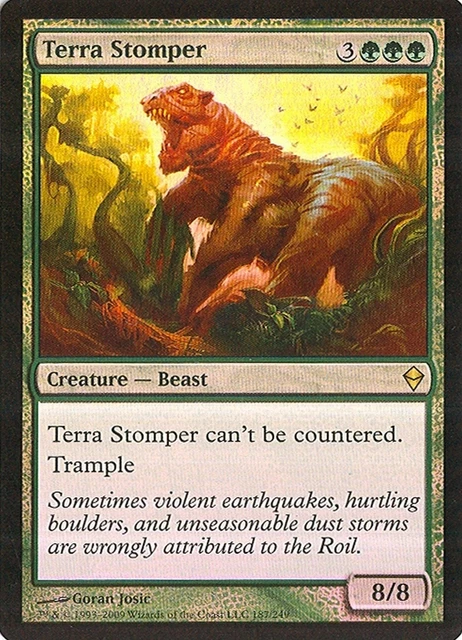 Terra Stomper 1x FOIL ZEN MTG Zendikar Rare MINT green
