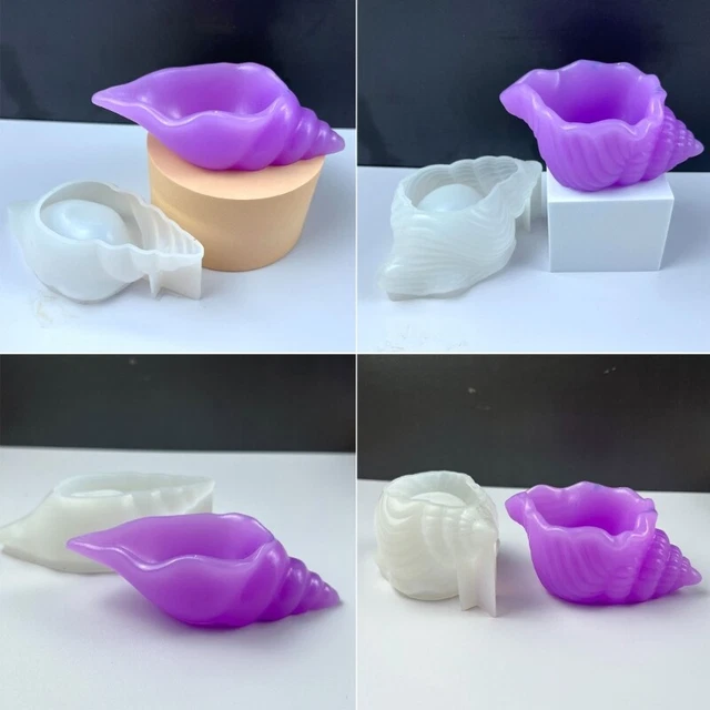 Storage Box Resin Mold Home Ornament Mold Decorative Conch Shape Epoxy Mold