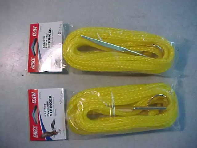 10 POLY STRINGERS 9 FeeT Yellow Heavy Duty Ships from USA $30.00