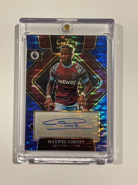 MAXWEL CORNET 2022-23 Panini Select ⚽️ EPL Signatures BLUE PULSAR Prizm AUTO
