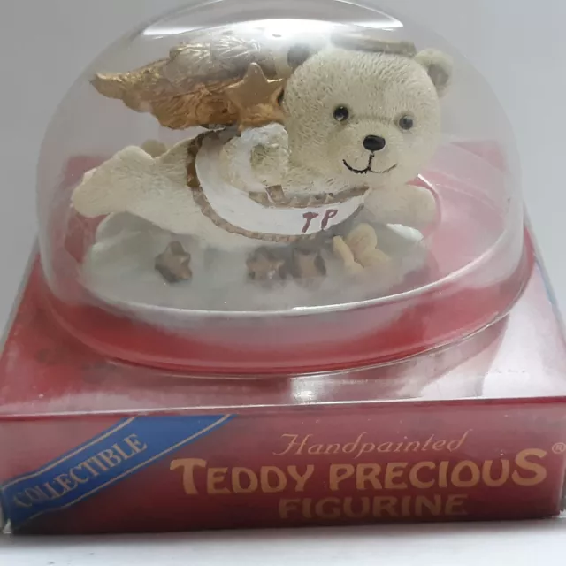 Vtg Dan Dee Teddy Precious Figurine Handpainted Collectible Ceramic Angel Bear