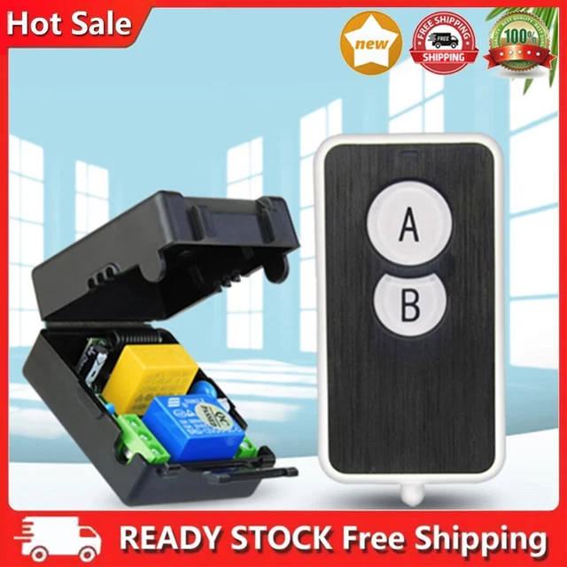 Universal RF Remote Switch 433MHz 2 Button Remote Control for Light Garage Door