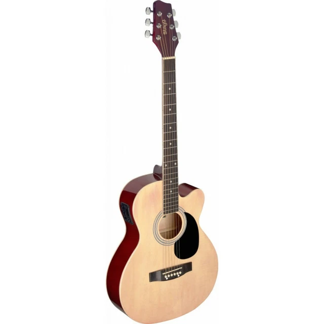 Stagg SA20ACE NAT - Guitare électro-acoustique auditorium pan coupé