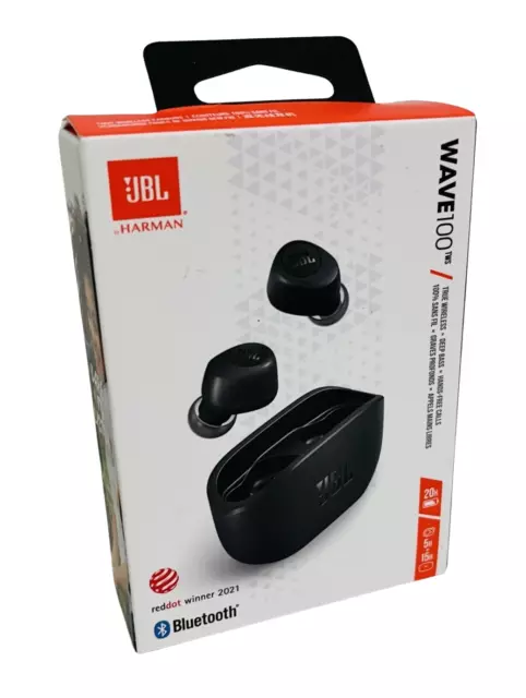 JBL Wave 100 TWS True Wireless In Ear Kopfhörer Bluetooth Dual Connect Schwarz