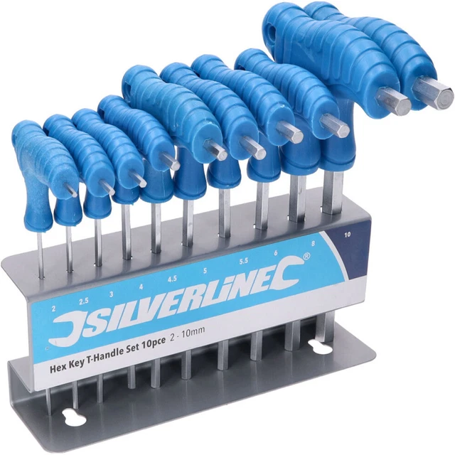 Mayhew Tools 10-teiliger SAE Innensechskant-Bit-Satz – Chrom, S2-Werkzeugstahl, Farbkodiert
