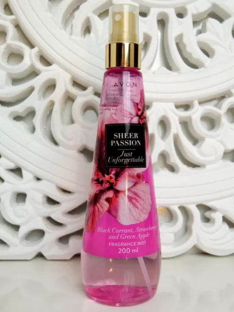 Avon Sheer Passion Just Unforgettable Fragrance Mist Spritz 200mL