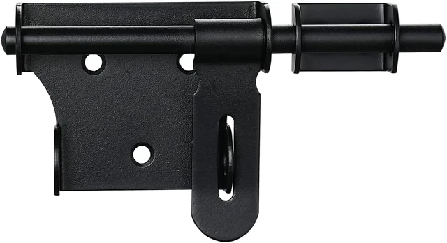 Bolt Latch Gate Door Lock Slide Sliding Heavy Duty Latches Black Steel Fence NEW