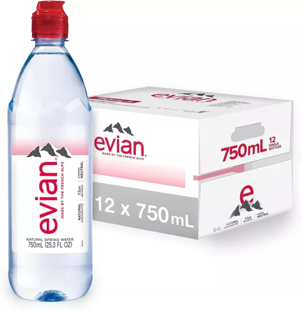  Evian Natural Spring Water 500 mL/169 Fl Oz