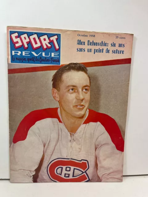October 1958 Sport Revue Canadian Hockey Magazine