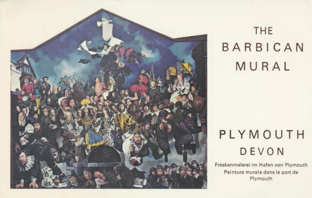 PLYMOUTH, THE BARBICAN MURAL, Devon - Vintage POSTCARD