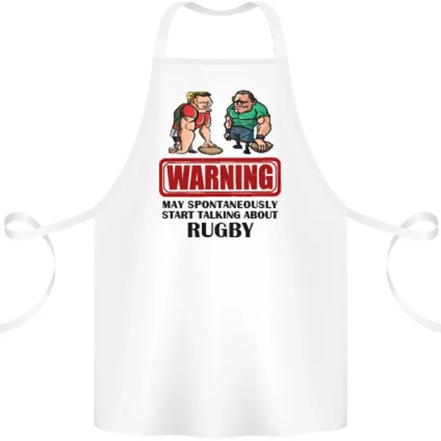 Rugby May Start Talking About Funny Beer grembiule in cotone 100% biologico