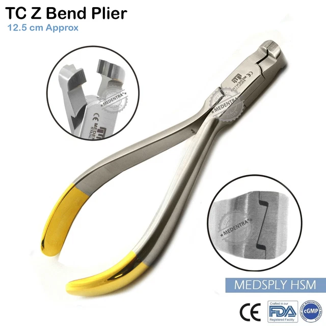 Orthodontic Dental Z-Bend Wire Bending Loop Forming TC Braces Pliers New CE