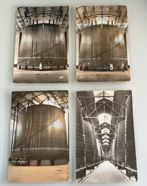 CPSM / 66 / THUIR LOT of 4 POSTCARDS on BYRRH wines and its vats