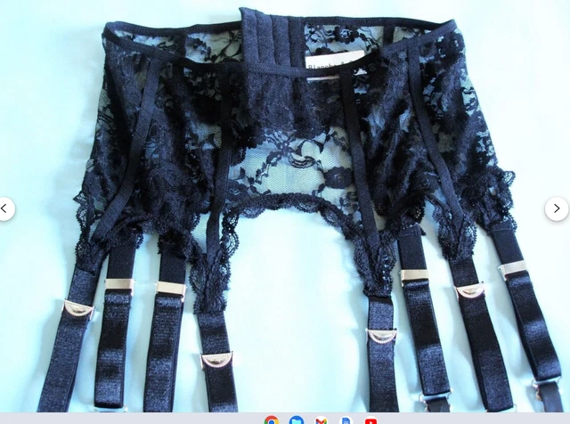 Porte-jarretelle,Porte-jarretelles transparent en maille brodée pour