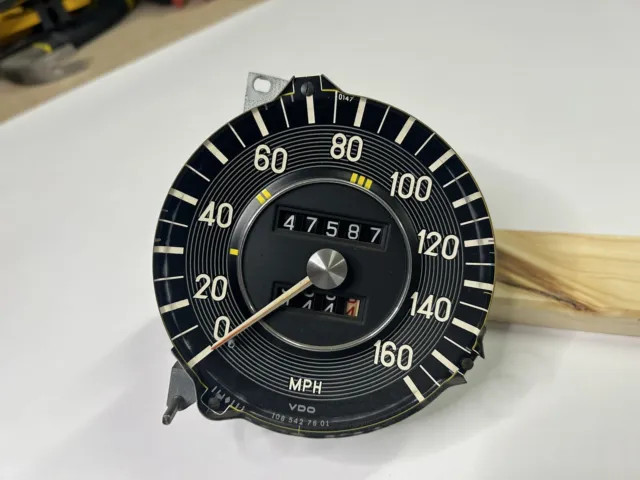 Mercedes W108 VDO Speedometer Odometer - Used - 160 MPH