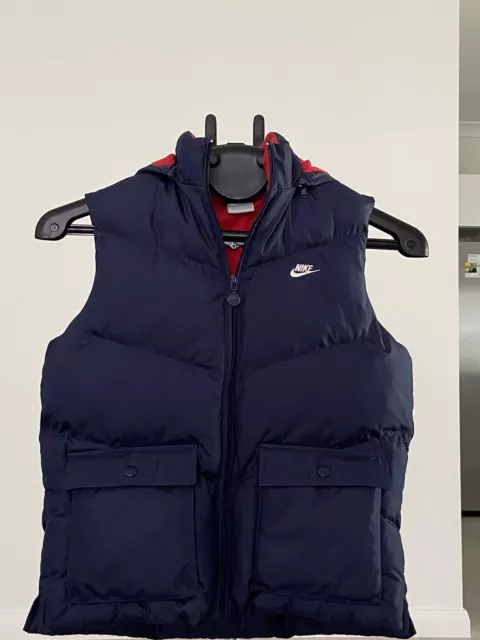 NEW Nike Puffer Jacket Hooded Navy Blue Kids Size M 140-150