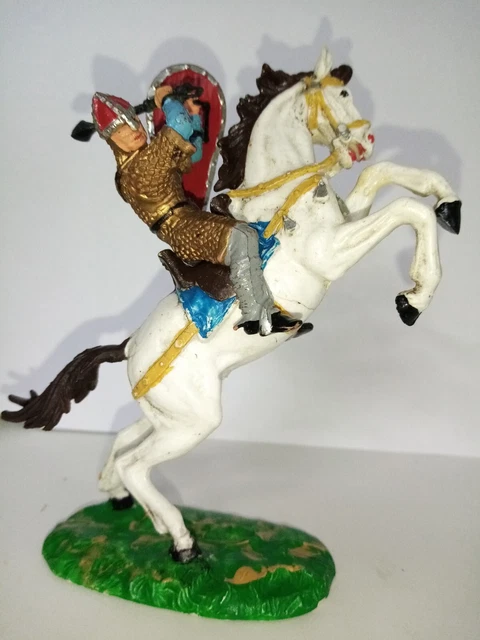 Figurine Elastolin Chevalier Normand - Cavalerie Moyen Âge 7cm - Collection