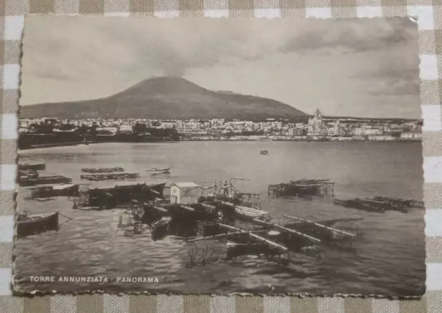 9637 CARTOLINA TORRE ANNUNZIATA PANORAMA 1954 viaggiata