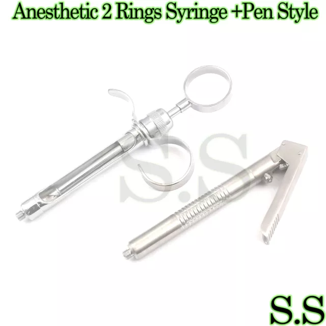 Anesthetic 2 Rings Syringe +Pen Style Intraligamental Syringe Dental Instruments