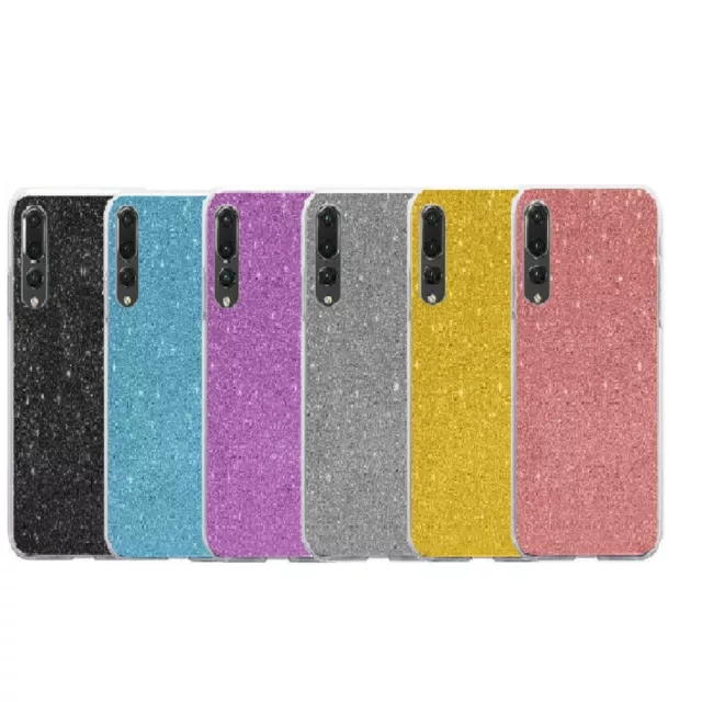 For Huawei P40 Lite P Smart Y6 Y7 2019 Glitter Crystal Case Soft Silicone Cover