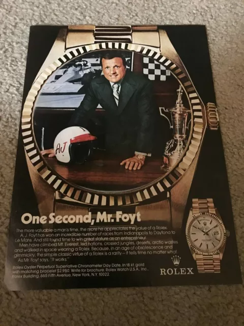 Rolex Day Date Oyster Perpetual Superlative Chronometer Watch Print Ad