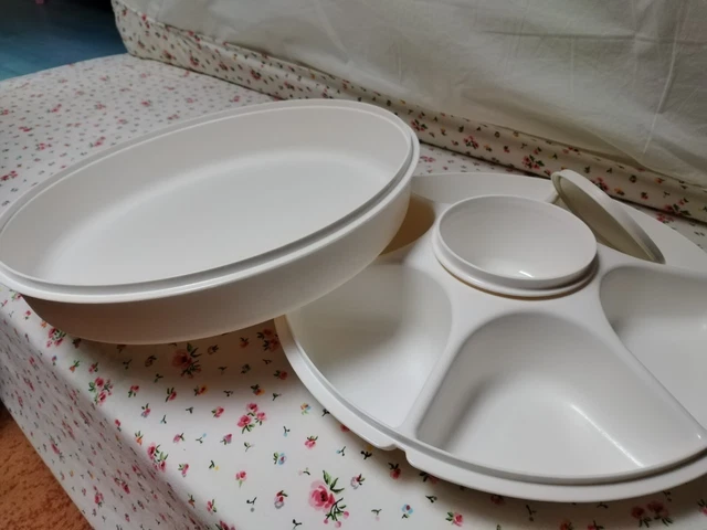 Grand plateau séparé -- Deux styles vendus individuellement -- Tupperware vintage 14 de large - France