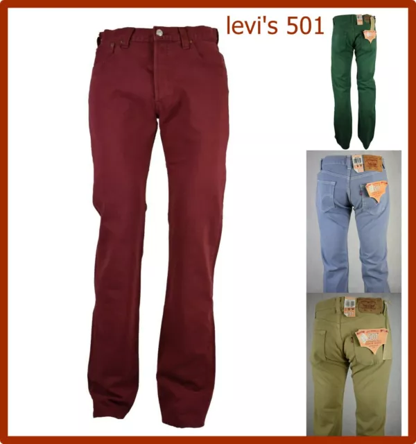 levi's 501 jeans levis uomo pantaloni w30 w31 w32 w33 regular fit gamba dritta