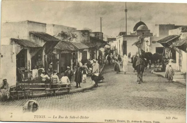 CPA AK TUNISIE La Rue de Sidi-el-Bechir (175062)